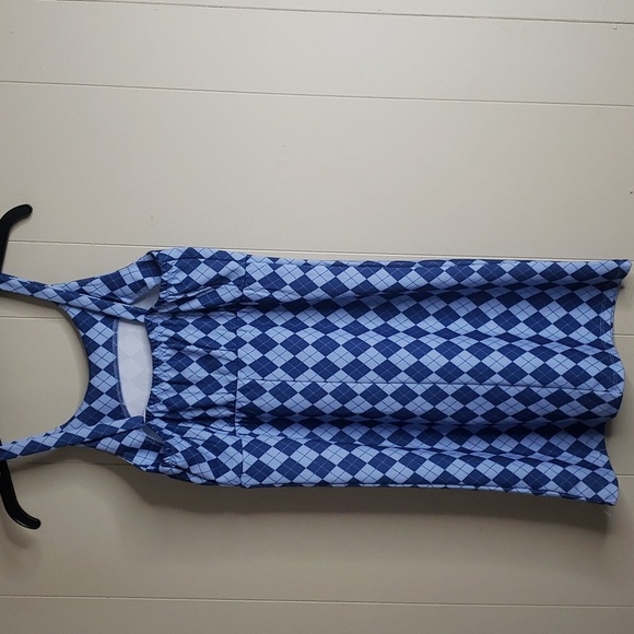 Alley B Girls Diamond Sleeveless Fit Dress Blue 14 - Picture 6 of 6